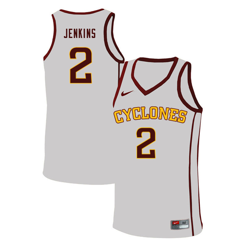 Men #2 Nate Jenkins Iowa State Cyclones College Basketball Jerseys Sale-White - Click Image to Close